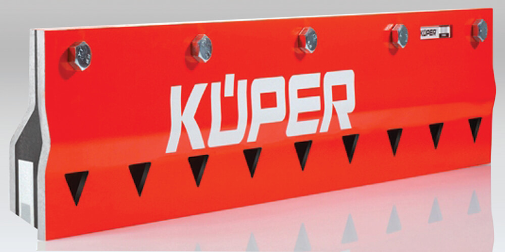 Flexible Carbide Snowplow Blades. Kueper TUCA